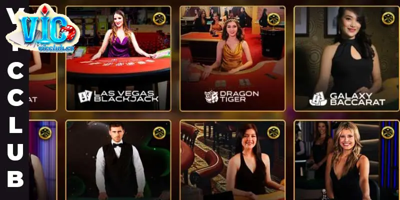 Casino trực tuyến Vicclub có giao diện đẳng cấp 